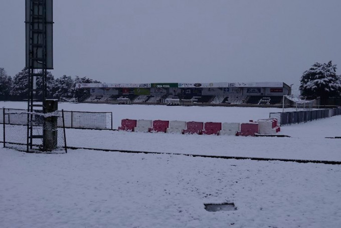 Amencer en Xinzo con neve 25.02.23